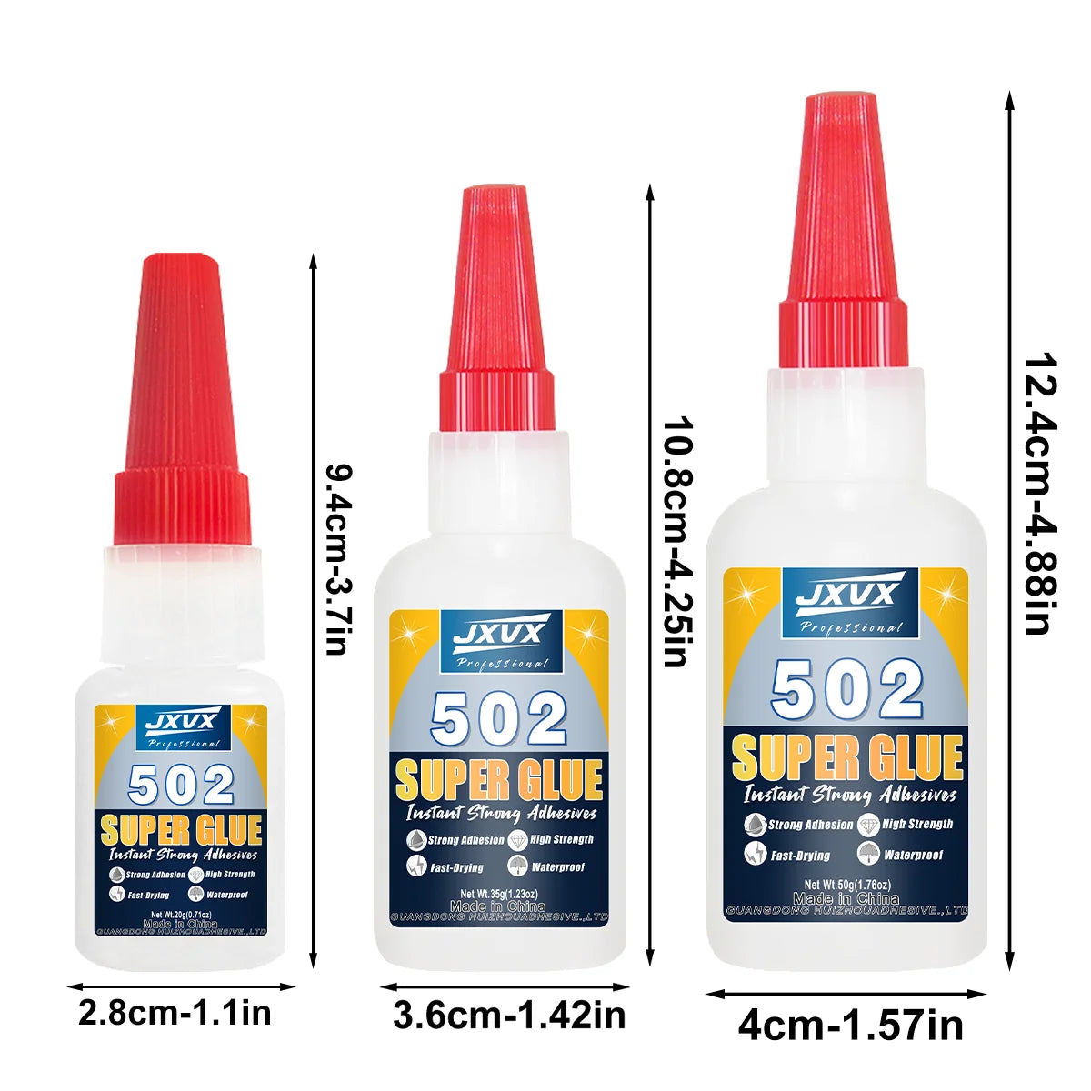 1-3pcs 50g High quality 502Super-Strong Instant Glue Transparent without whitening 5-second quick-dry Applicable to TWood Chair Cabinet Wooden fence Rubber.