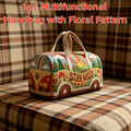 1pc Hippie Boho Quilted Duffle Bag, Vintage "STAY WILD" Van Travel Bag, Large Capacity Weekender Bag for Women Travel Gym