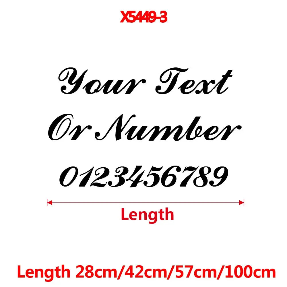 1PC Personalized Business Advertising Text Vinyl Sticker For Car Window Decor Custom Commercial Auto Rear Windshield Decal