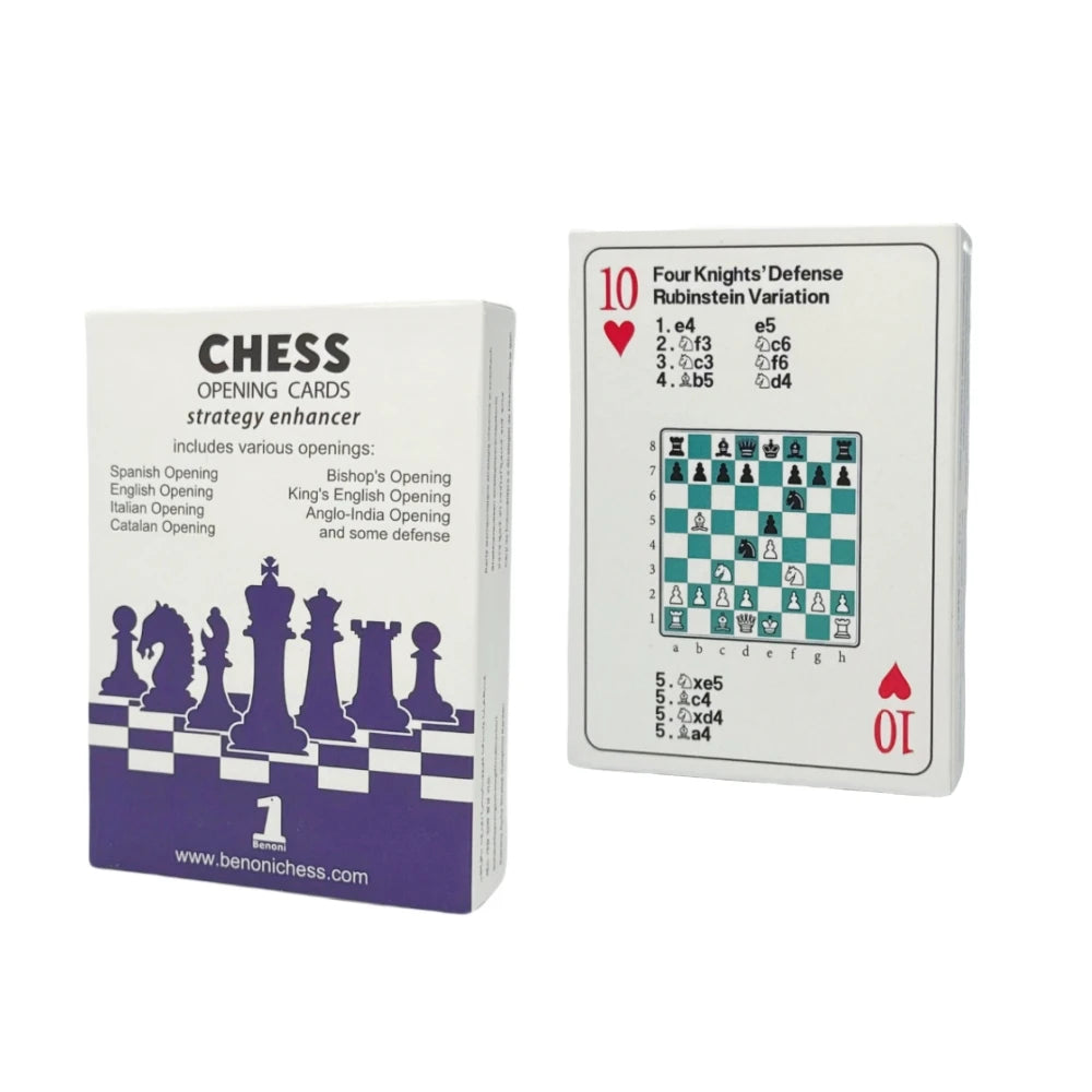 Benoni Chess Openings Cards -  Best gift for chess lovers to study chess strategy, tactics, opening moves