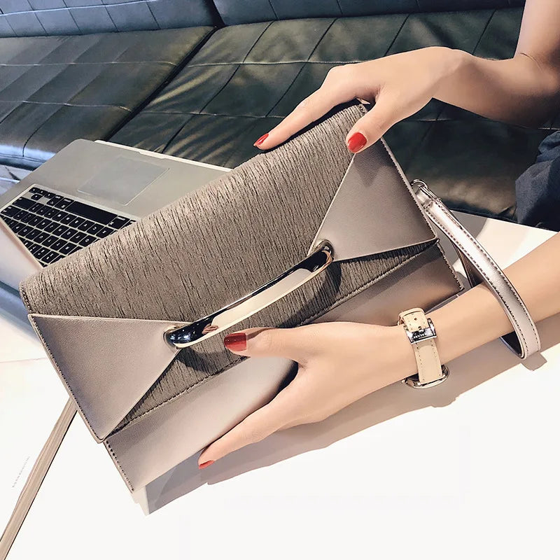 Fashion Women's Designer Handbags High Quality PU Leather Envelope Bag Female Trend Shoulder Crossbody Bags Daily Clutch Bolsas
