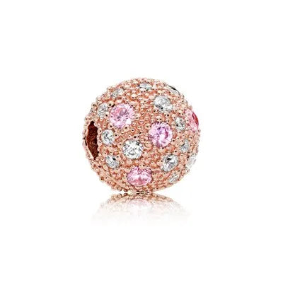 New Fashion 925 Sterling Silver Flower Cherry Round Beads Charms Pendant Fit Original Bracelet DIY Jewelry For Woman Gift