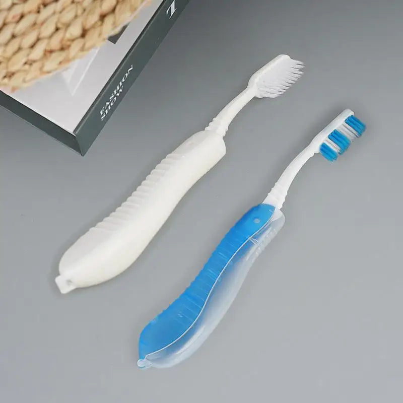 For Trip Daily Use Women Men Travel Folding Toothbrush Portable Toothbrush Built In Cover Multi Color Size Collapsable Brush