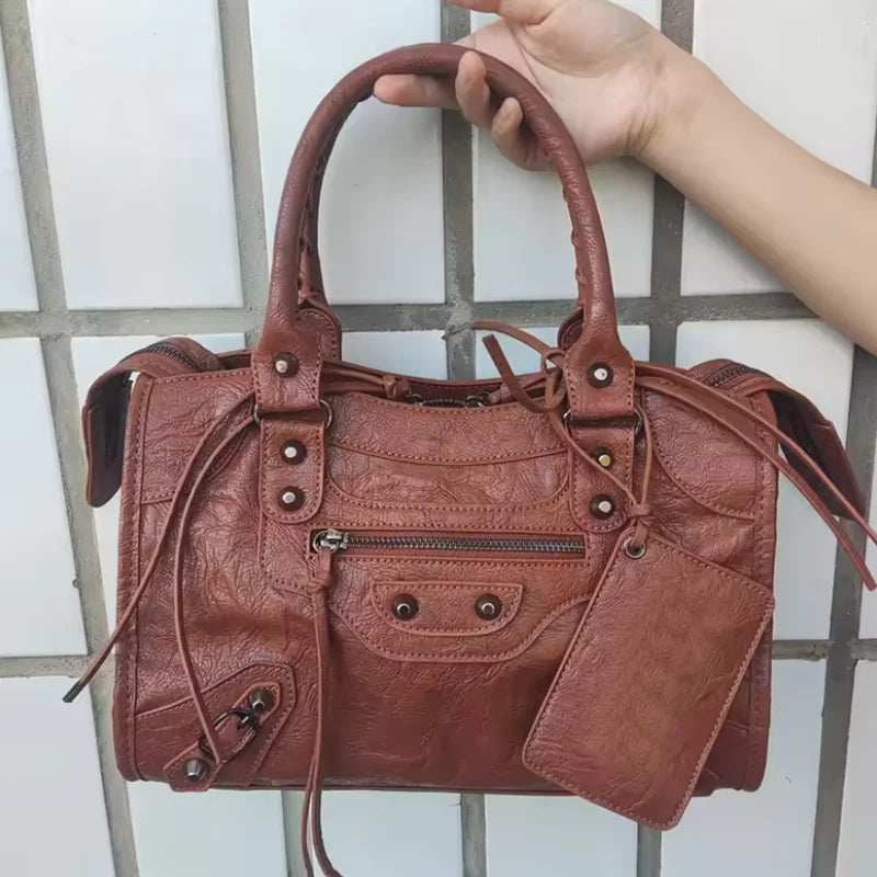 New 2026 Autumn and Winter Handbag Crossbody Large Capacity City Motorcycle Shoulder Bag Tote Bag for Women Luxury Handbags