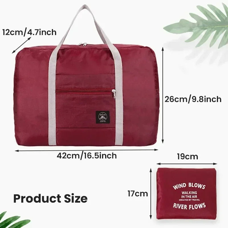Lightweight Foldable Travel Duffel Bag: Unisex Tote Carry-On Luggage for Weekenders & Overnight Stays