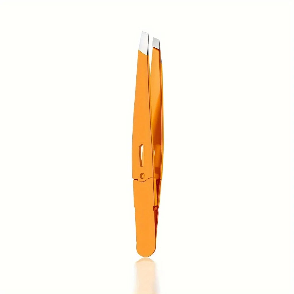 Precision Eyebrow Tweezers Durable Stainless Steel Non-Slip Grip for Facial Hair Removal Perfect for Everyday Beauty Routine