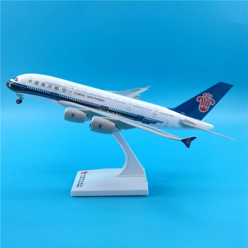 30cm Chinese Airbus & Boeing Airplane Model Diecast Resin with LED Light