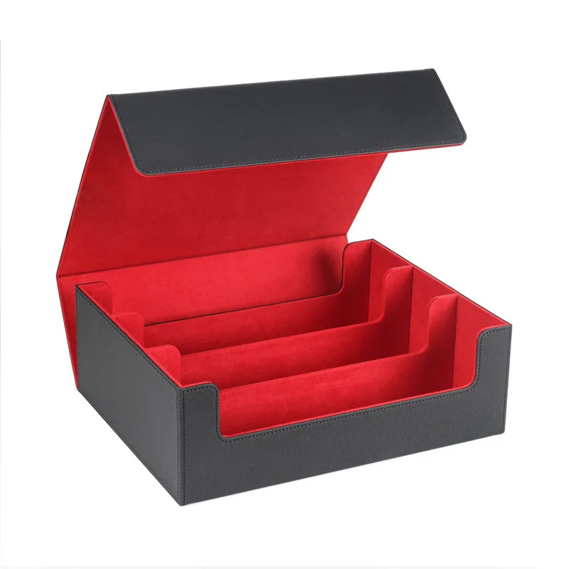 Storage Box For 1800/600/100+ Trading Cards PU Leather Commander Card Deck Case Magnetic Closure Card Holder for Magic Game Card