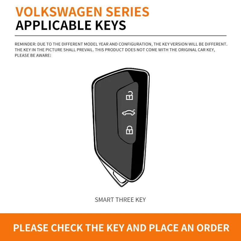 Cup Holders Zinc Alloy Car Smart Remote Key Case Full Cover Shell For VW Volkswagen Golf 8 MK8 ID.3 ID.4 Protector Keychain Auto