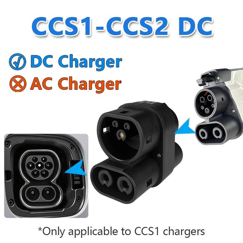 EVqiaoyi CCS1 to CCS2 Adapter Supports AC and DC 400A 1000V a CCS2 Suitable Fast Charging Adaptador