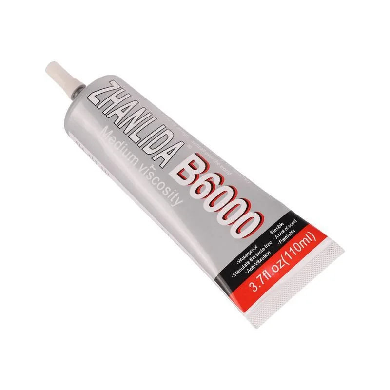 Zhanlida B6000 110ml Clear Acrylic Crystal Adhesive Phone Screen Glass Repair Liquid Glue Bonding Rubber Leather Toys Gel