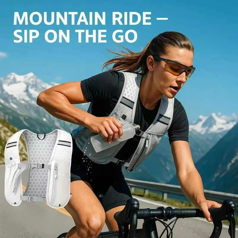 Running Hydration Backpack Vest for Outdoor Sports - Ergonomic Water Holder for Trail Race, Hiking, Cycling, Climbing, Jogging