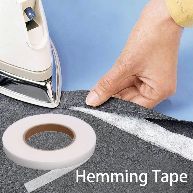 64M Hemming Tape Fabric Adhesive Hem Iron on No-Sew Hemming Tape For Pants Curtains & Drapes Durable Fabric Tape Sewing Tools