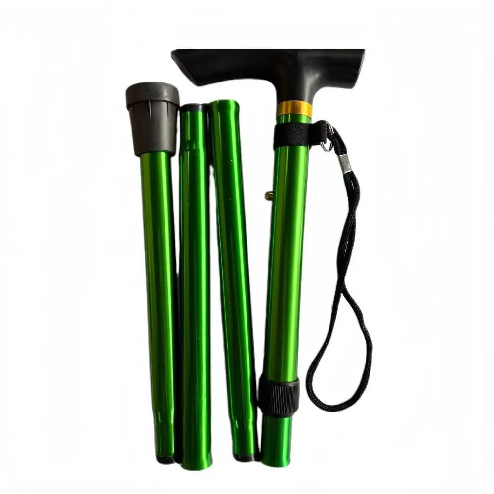 Lightweight Telescopic Trekking Stick Strengthen 5-Section Crutches Adjustable Portable Folding Canes for Adults Elderly People