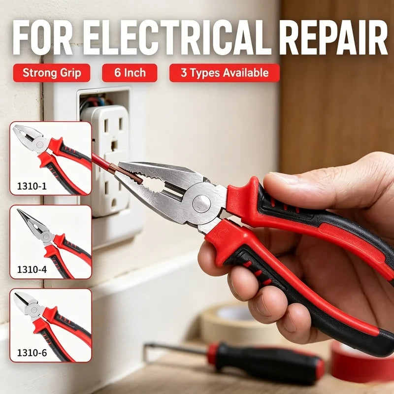 Heavy Duty Multifunctional Electrician Wire Pliers, Large Opening Sharp Hand Tool for Cutting, Twisting and Gripping Various Met