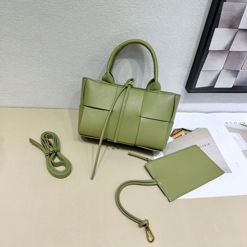 Women Luxury Messenger Purse Shopper Solid Color Commuter Bag Elegant Leather Diaper Bag Large Capacity In Vogue Style
