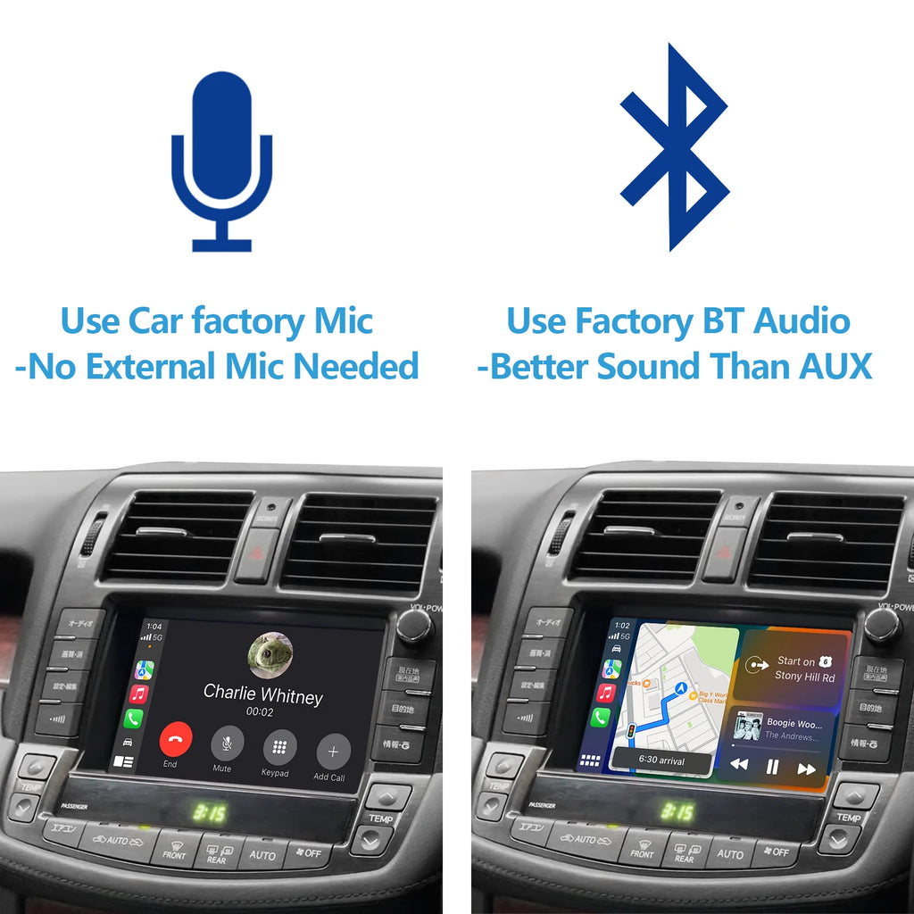 Wireless CarPlay & Android Interface for TOYOTA Crown 2008-2012, Fit GRS200 GRS201 GRS202 GRS203 GRS204 GWS204 URS206 UZS207