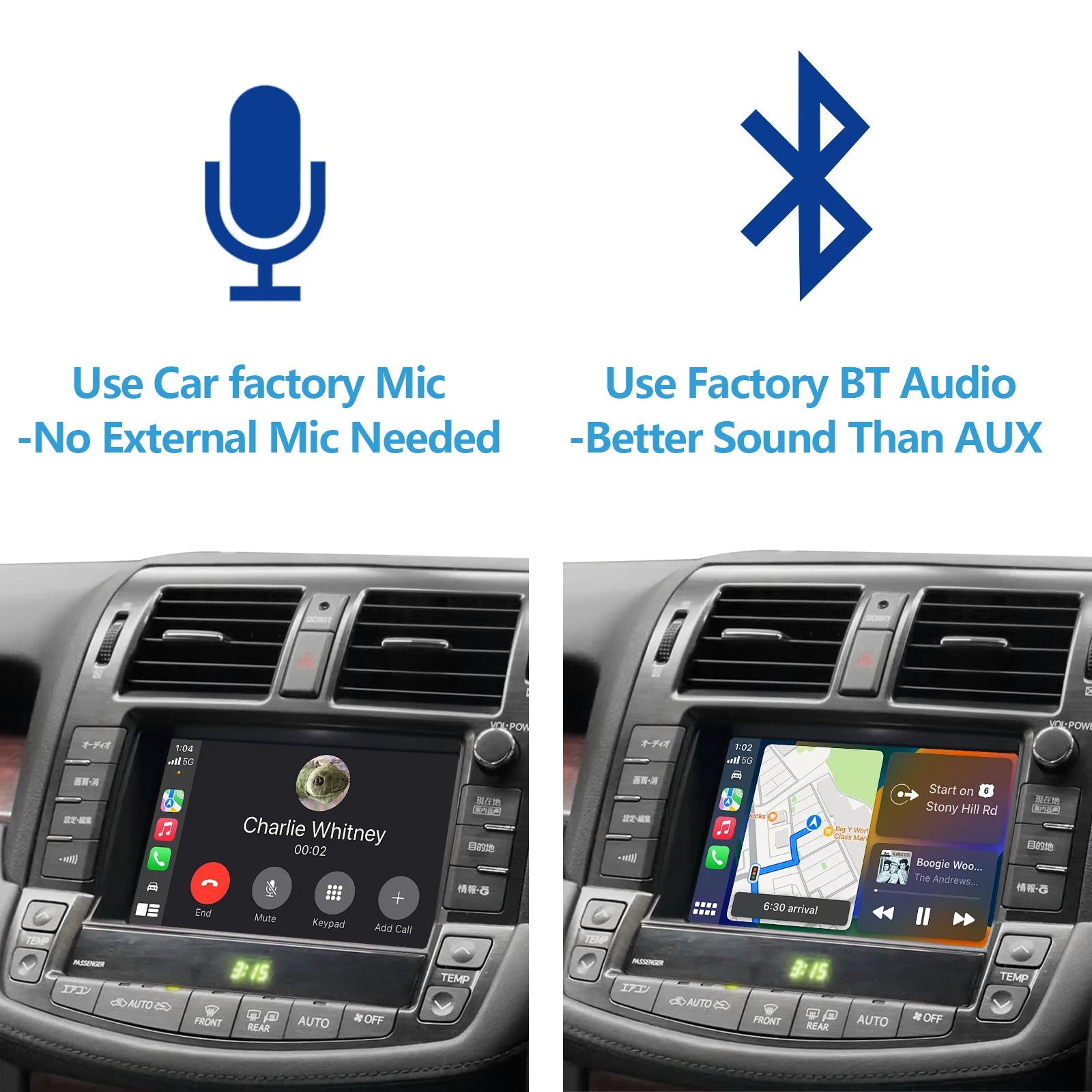 Wireless CarPlay & Android Interface for TOYOTA Crown 2008-2012, Fit GRS200 GRS201 GRS202 GRS203 GRS204 GWS204 URS206 UZS207