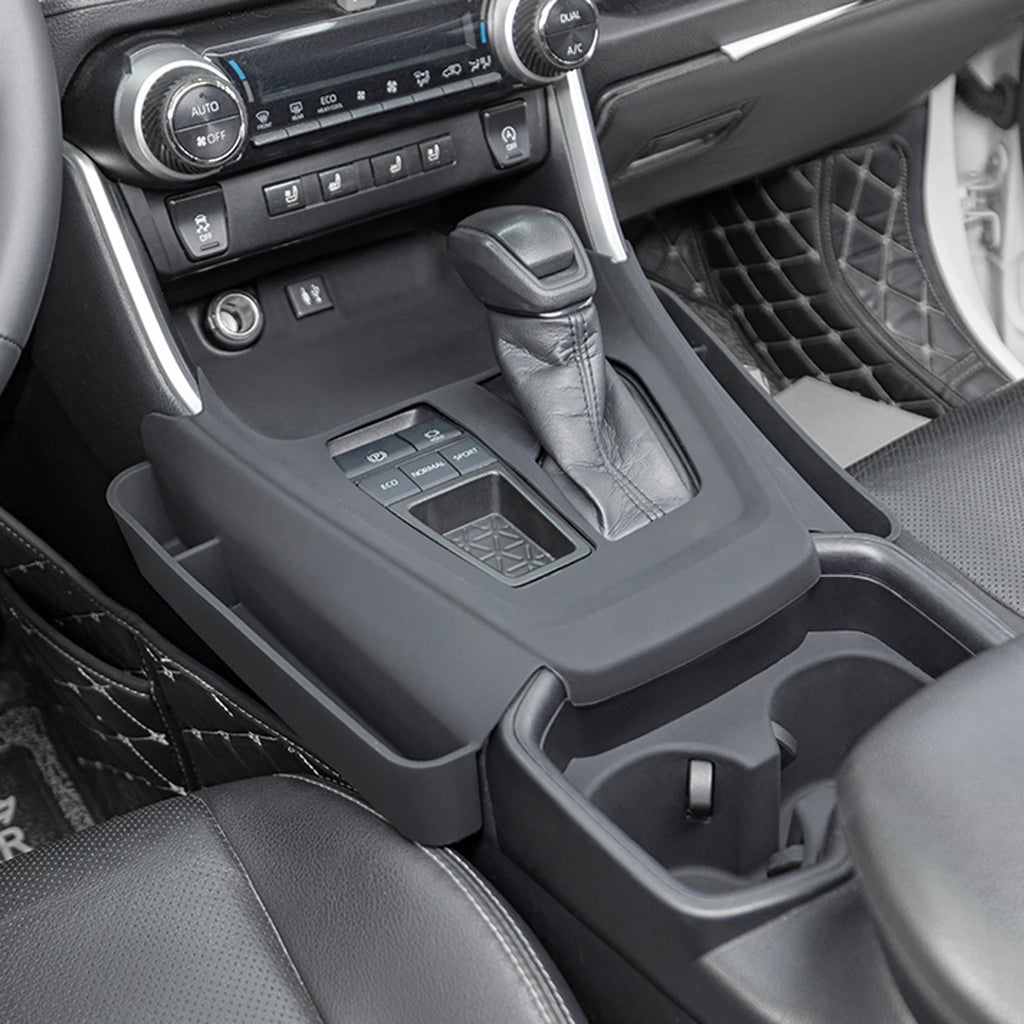 Only LHD! For Toyota RAV4 2019-2024 Car Accessories Silica Gel Gear Panel Storage Box Phone Holder Container Tray