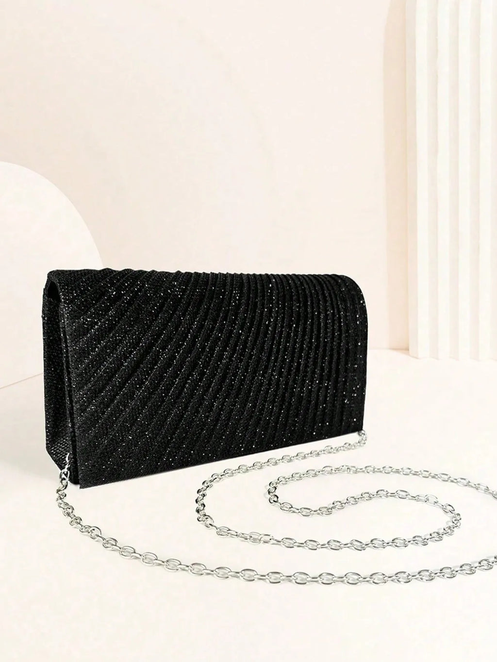 Women's Evening Shoulder Bag Bridal Clutch Party Prom Wedding Envelope Handbag Glitter Shiny Purses Sling Dating Dressy Bag