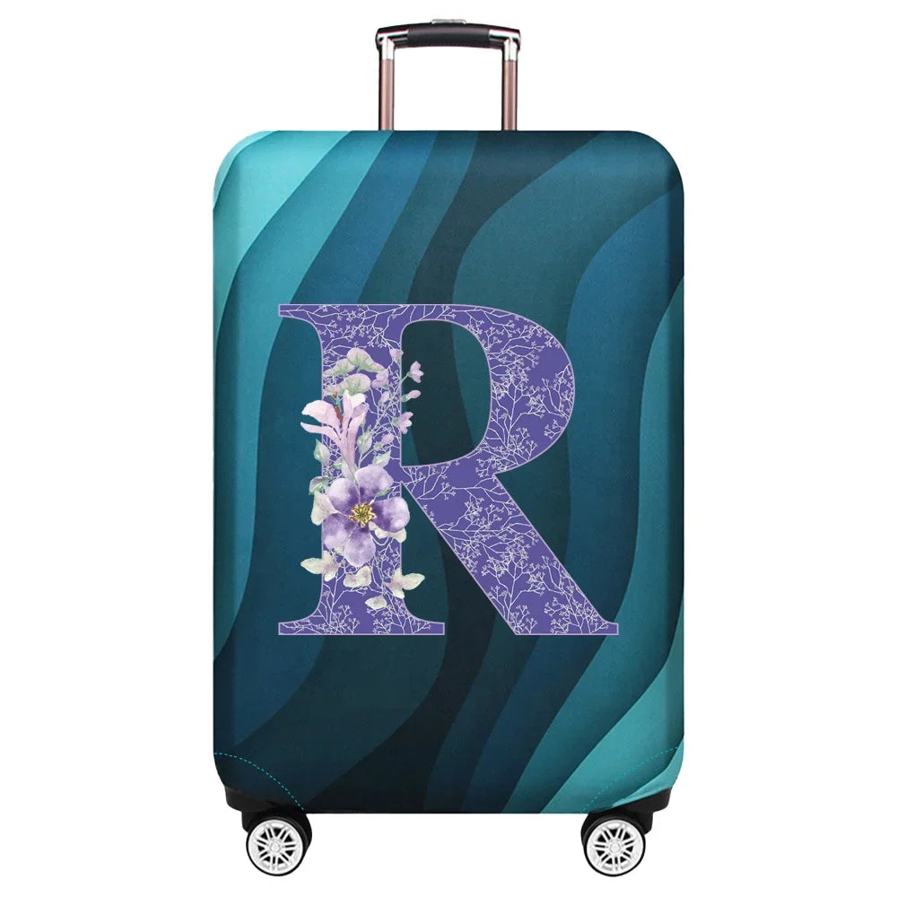 Luggage Covers 18-32inch Protector Travel Luggage Suitcase Protective Cover Stretch Dust Covers Print Purple Flower Series