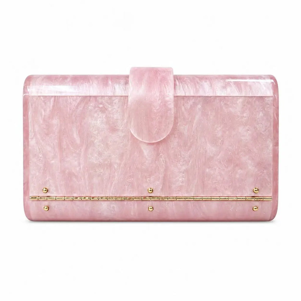 Women's new shoulder oblique span bag, special-shaped shell acrylic bag, fashionable wedding dinner clutch bag