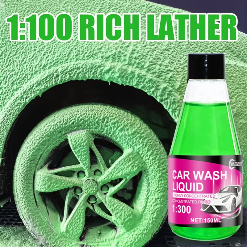 Green Foam Car Wash Liquid High Concentration Cleaning Shampoo for Cars SUVs Trucks and RVs