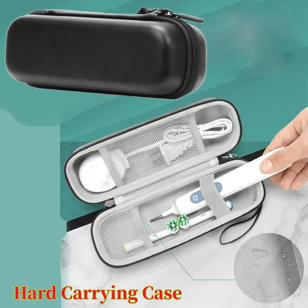Toothbrush Travel Case for Oral B/Phlips Electric Toothbrush,Portable Hard Protective Storage Bag Hard Shell Storage Case Black
