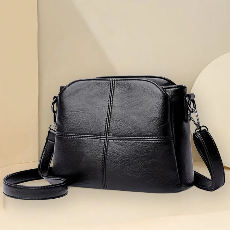 Daily Wear Soft PU Leather Crossbody Bag Fashion Simple Sling Purse, Versatile for Shopping, Travel & Errands