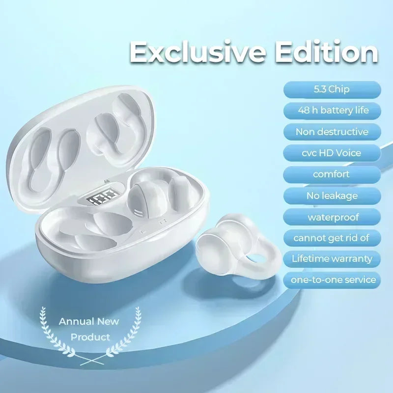 NEW Wireless Earphone Noise Reduction Bluetooth LDE Power Display Earbuds in-Ear Headsets with Mic Touch Control for Phones
