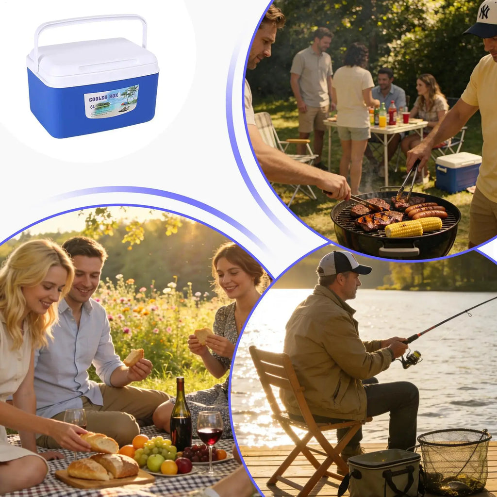 Portable Thermos Box and Camping Cooler for Beer Drinks Fresh Beverage or Fruit Insulated Box for Cola Can Beer Bottle Chiller