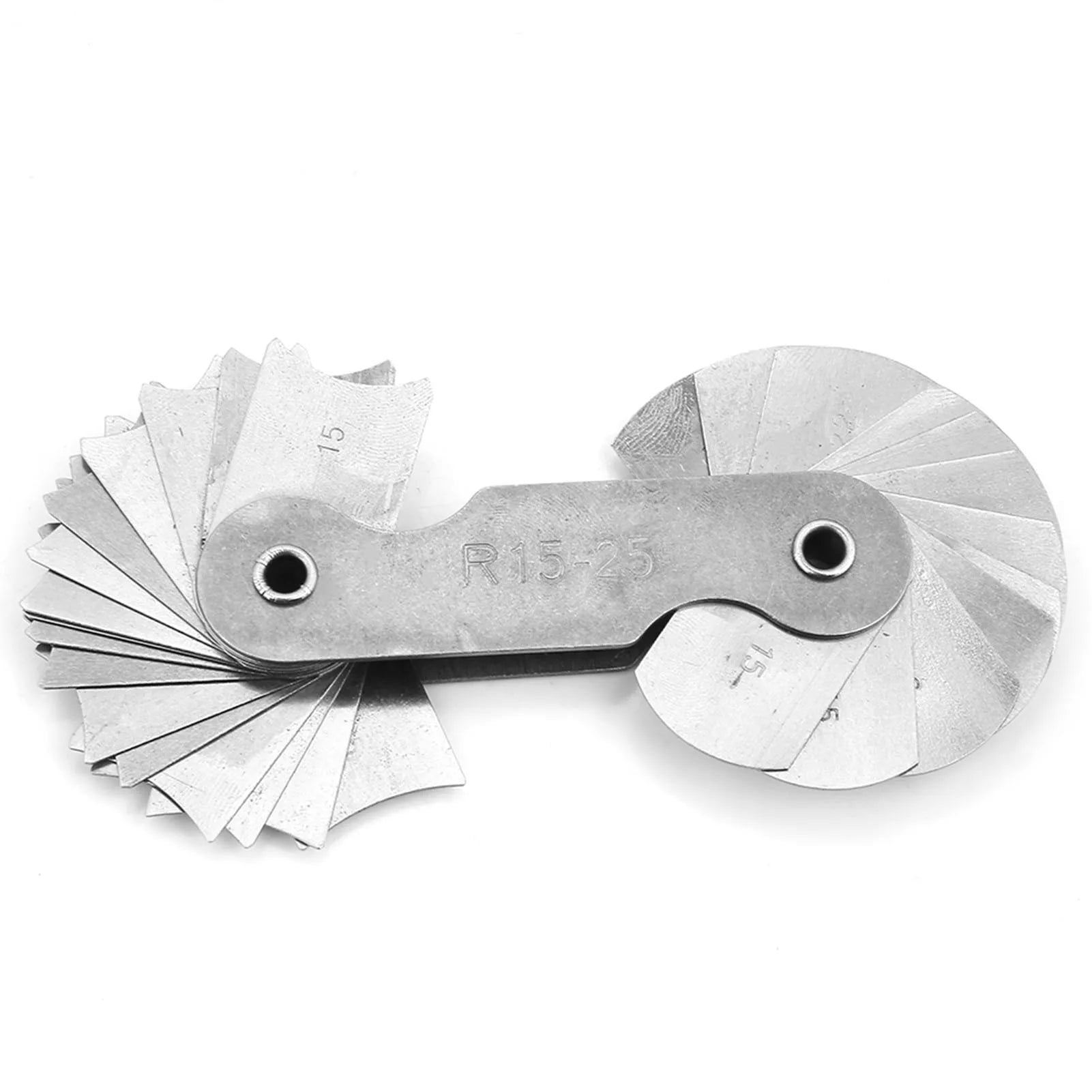 4PCS Stainless Steel Radius Gauge R0.3-1.5/ R1-6.5/ R7-14.5/ R15-25 Radius Measuring Tool Convex Gauge