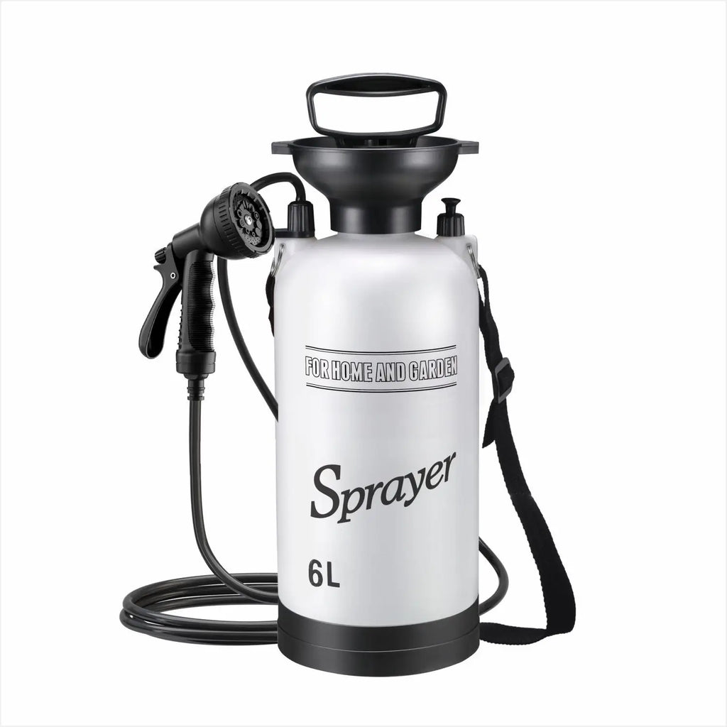 5L 8L Portable outdoor camping shower surf wash kit beach manual shower pump multifunctional shower showerhead 3M leather tube
