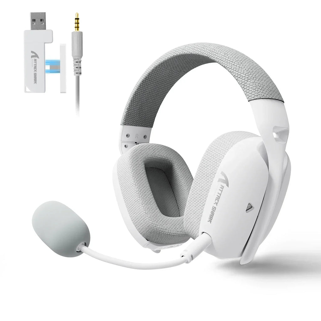 ATTACK SHARK L80PRO Wireless Gaming Headset 2.4G/BT/Wired Ultra-Light 40mm Drivers Low Latency Headphone for PC PS5 Switch Xbox