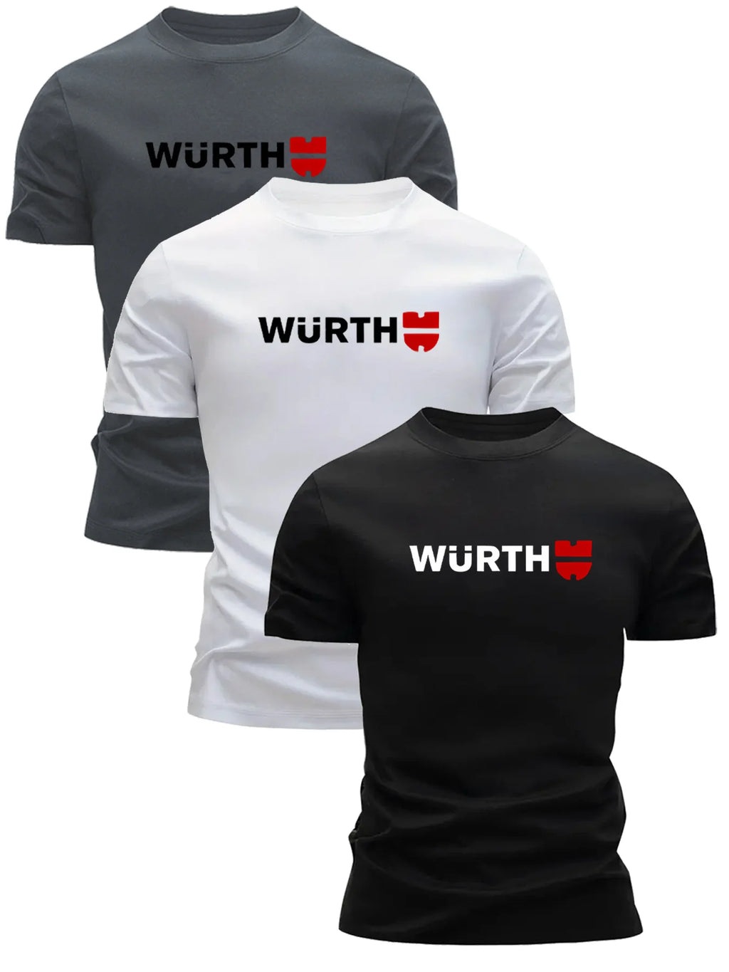 3-piece sporty fashion letter pattern printed pure cotton T-shirts - Soft, fashionable and simple pattern printing
