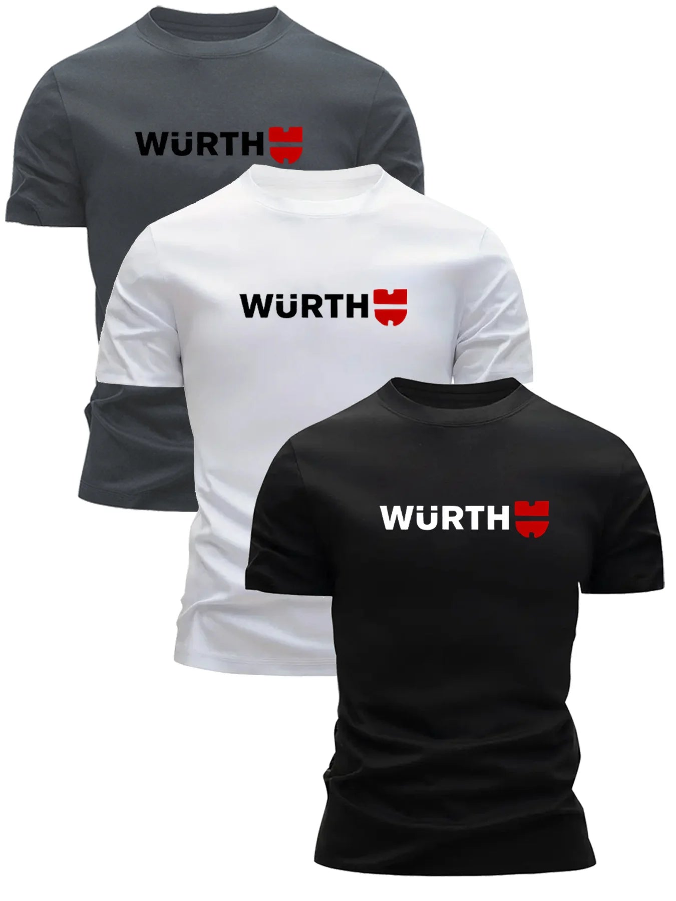 3-piece sporty fashion letter pattern printed pure cotton T-shirts - Soft, fashionable and simple pattern printing