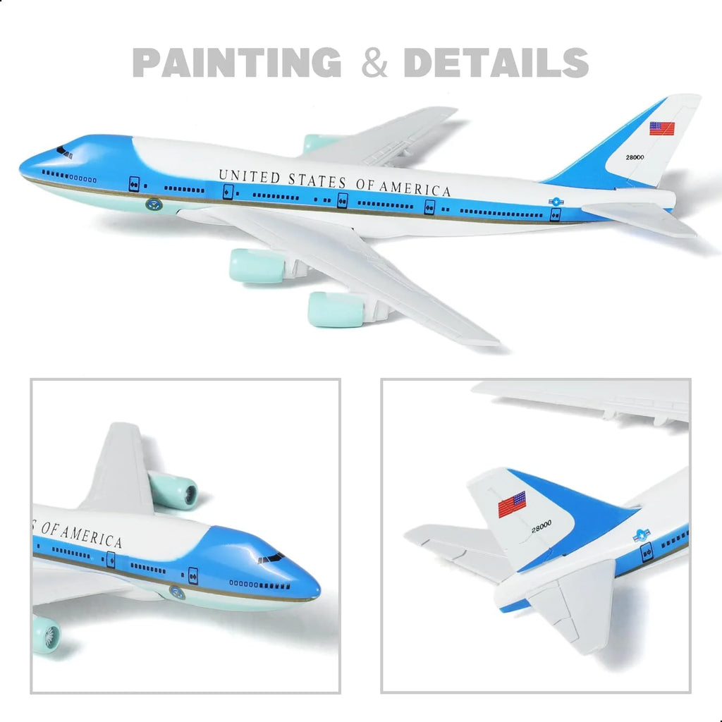 1:400 Die-cast 747 air force one Airplane Model with Stand Alloy Model airplanes Toys Children's Collection Gifts Decoration