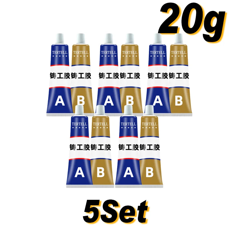 High Strength Magic Metal Repair Glue Welding AB Glue High Temperature Resistant Strong Bonding Durable Adhesive Metal Plastic