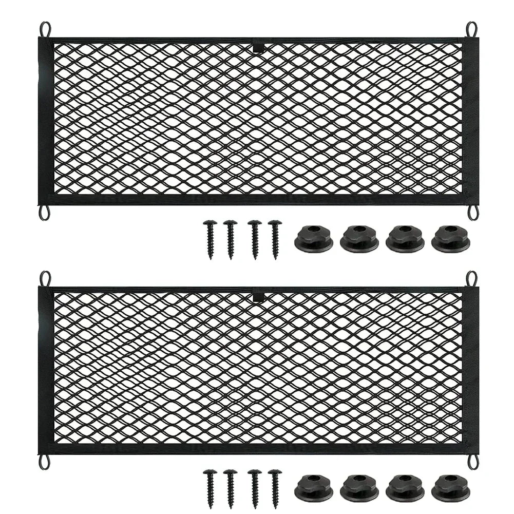 2PCS 25*60CM Car Storage Net Stretchable Cargo Net Pocket Trunk Side Elastic Storage Mesh Bag RV Caravans Campers Accessories