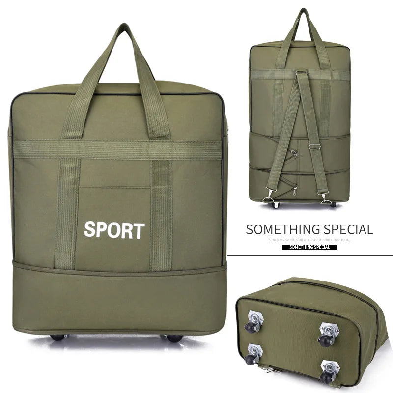 Air Checked Bag Luggage Travel Universal Wheel Foldable  Moving Storage  Oxford Waterproof  Packing Cubes