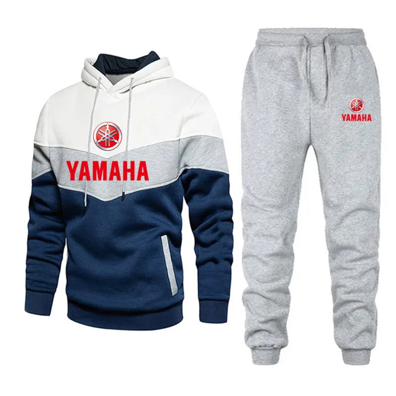 Yamaha logo printed men's casual sport jacket with hood for outdoor cycling and racing enthusiasts, suitable for spring clothing
