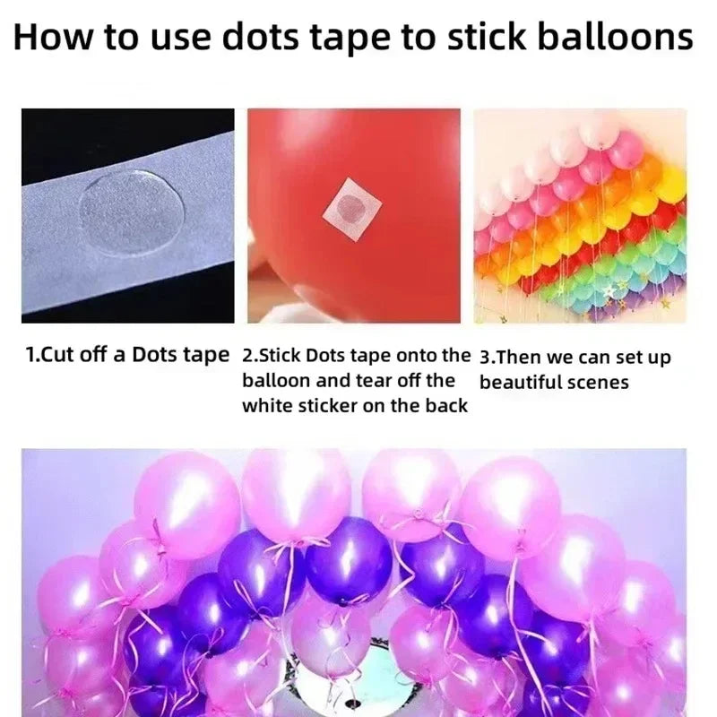 100/500/1000/2000PCS Self Adhesive Heel Anti Drop Sticker Ballon Dot Birthday Wedding Party Balloons Glue Sticker Balloons Stand