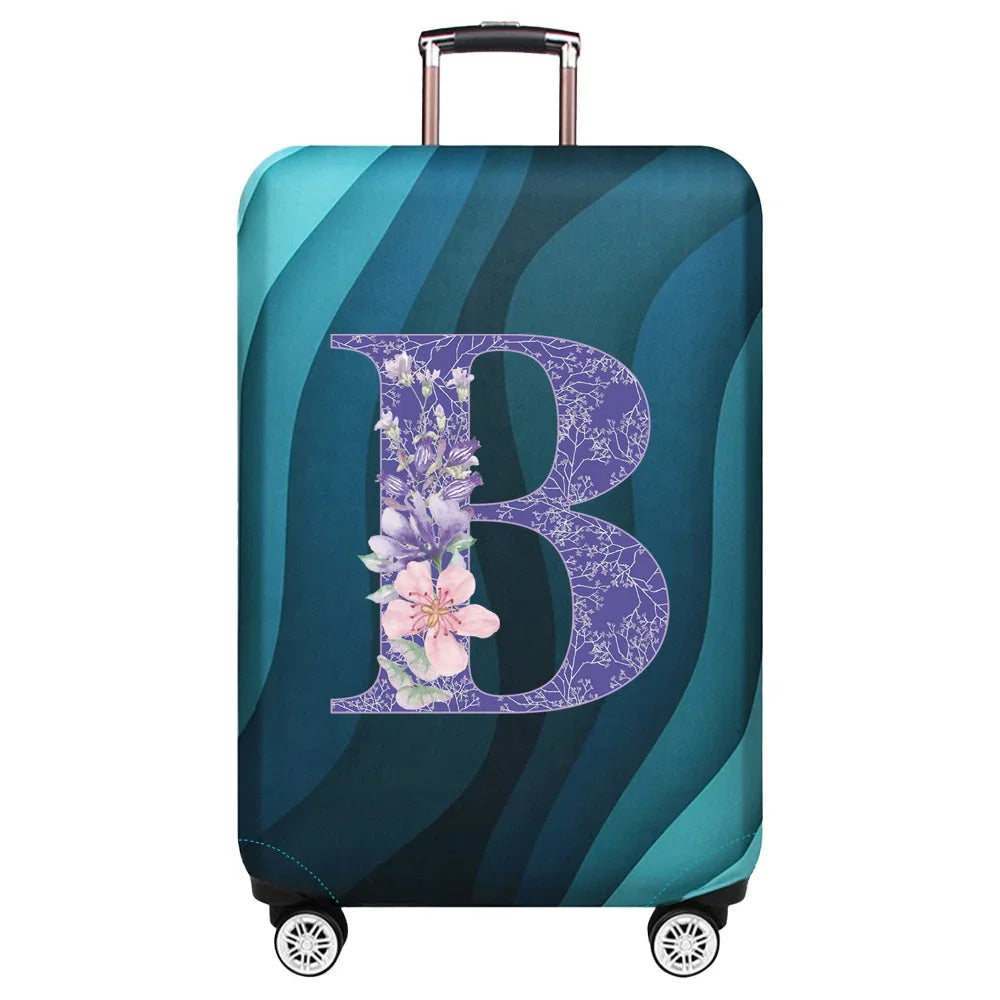 Luggage Covers 18-32inch Protector Travel Luggage Suitcase Protective Cover Stretch Dust Covers Print Purple Flower Series