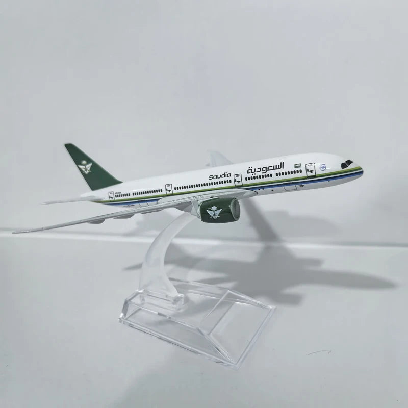 JASON TUTU 16cm Saudia B787 Plane Airplane Model Aircraft Model Diecast Metal 1/400 Scale Planes