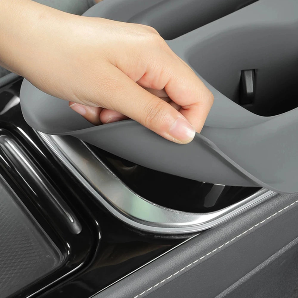 For ID.4 Car Center Console Storage Box Cup Holder Non Slip Silicone Protection Cover Automobile Car Interior Accessories