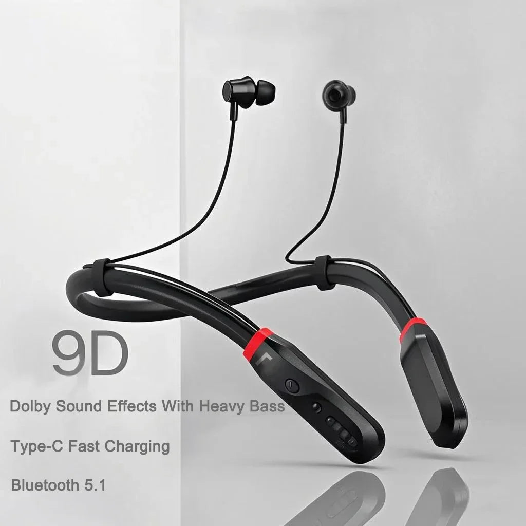 Neckband Bluetooth Headphones Wireless Earphones 9D Sound Sport Game Headset Waterproof Tws Earbuds Mic For Phone New