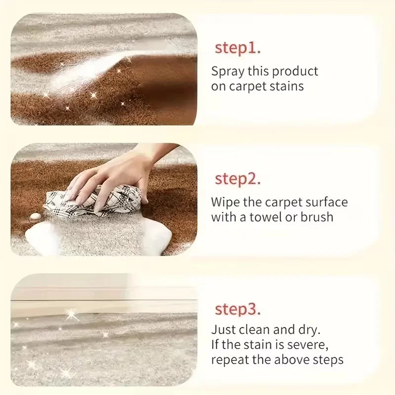 KJM Fabric Revitalizing Spray Instant Stain Removal No-Wash Needed Safe for Use on Sofas Carpets Mattresses Eco-Friendly Fabric