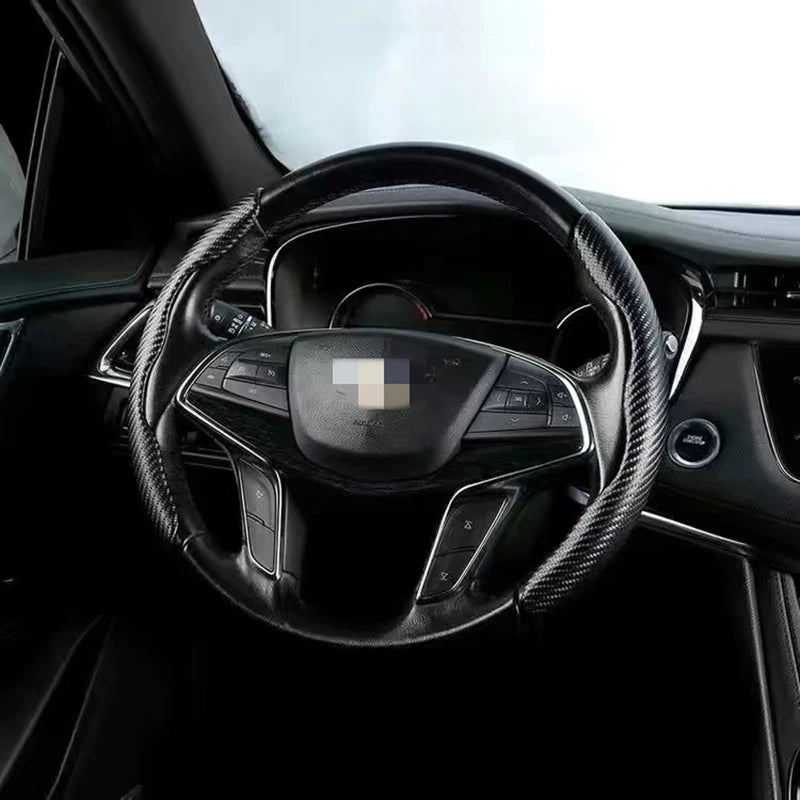 New car steering wheel cover Four Seasons General ultra-thin non-slip water transfer carbon fiber steering wheel cover auto part