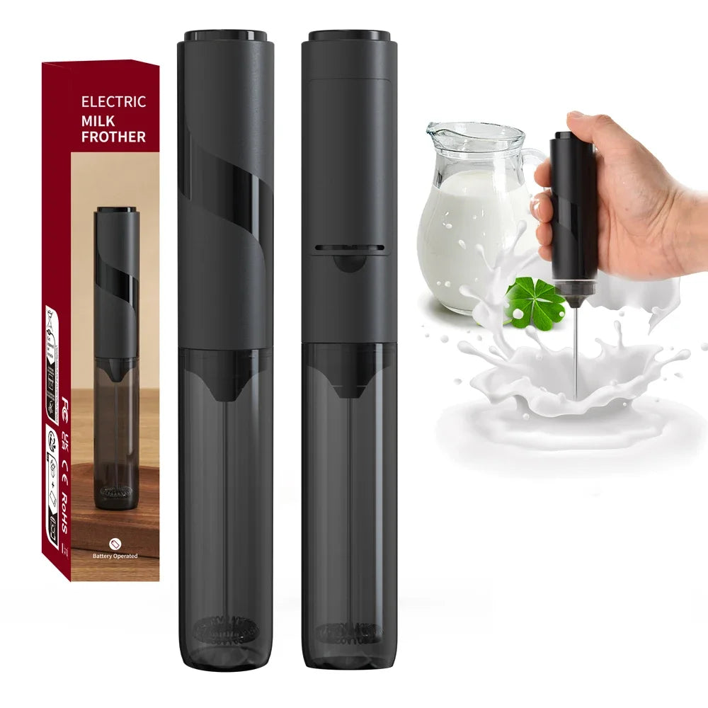 Portable Battery Stirrer Milk Frother Handheld Foam Maker for Lattes Whisk Drink Mixer Coffee Electric Egg Beater Kitchen Tool
