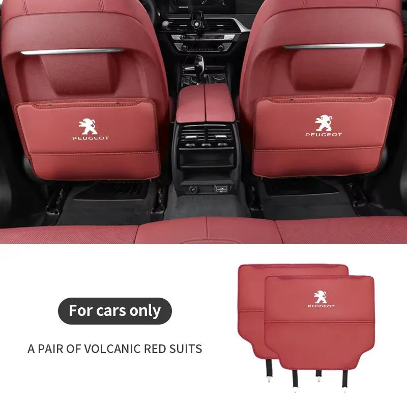 Peugeot 206 208 301 308 408 508 607 2008 3008 4008 5008 RCZ Rifter Car Seat Back Storage Rear Anti-Wear Backrest Anti-kick Pad